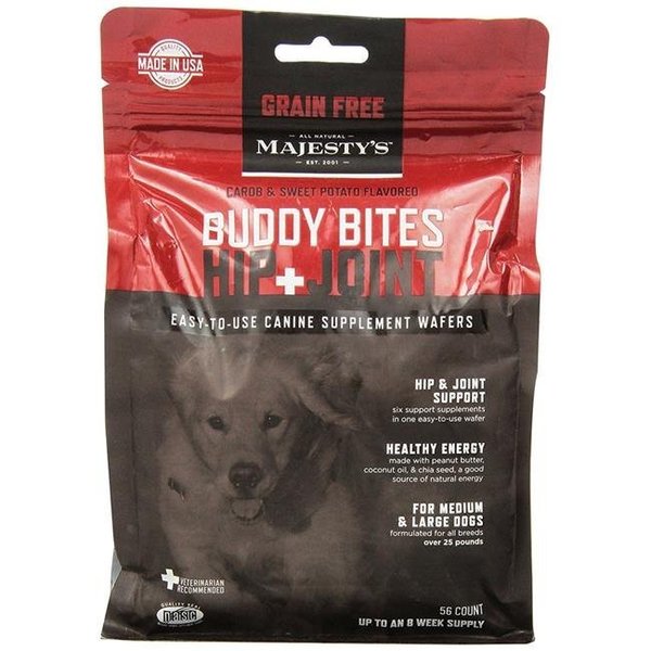 Majestys Majestys MBBHJGF28 Buddy Bites Hip & Joint; Grain-Free Formula Carob & Sweet Potato - 28 count MBBHJGF28